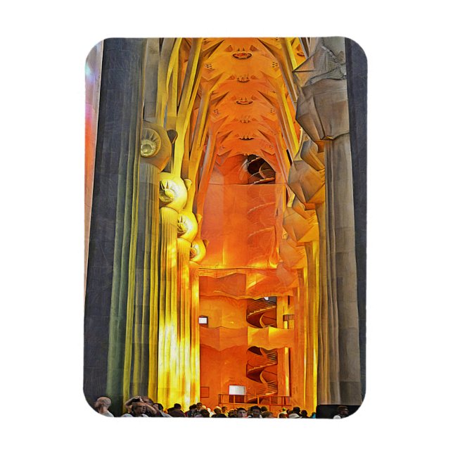 Sagrada Familia. Interior. View 1. Magnet (Vertical)