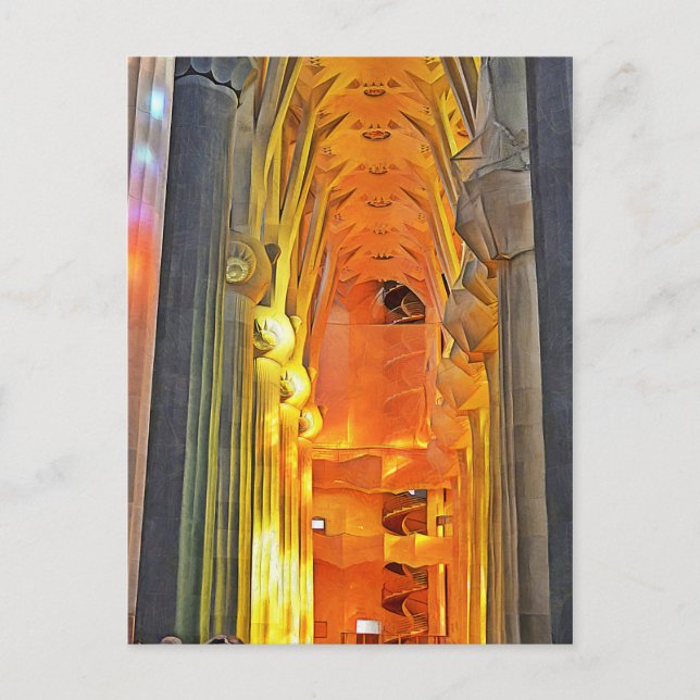 Sagrada Familia.Interior. View 1. Postcard (Front)