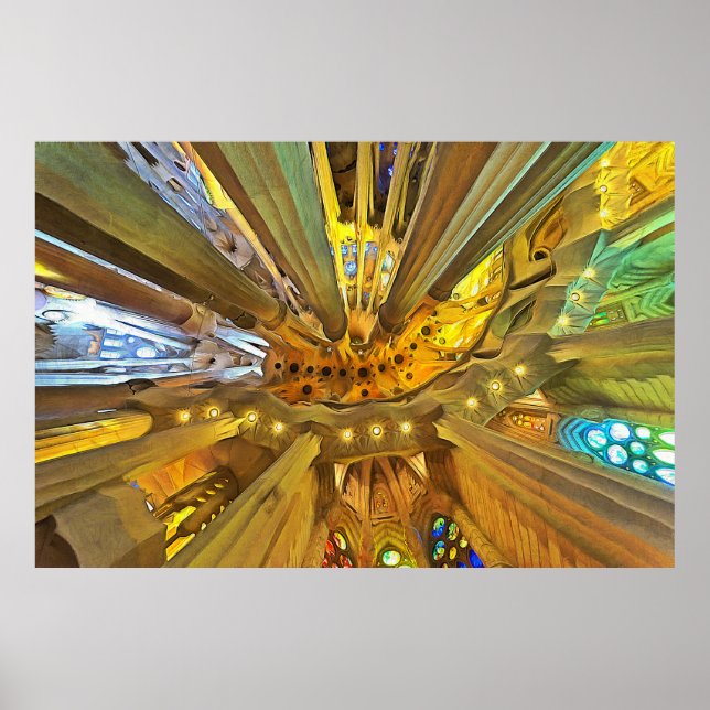 Sagrada Familia. Interior. View 27. Poster (Front)