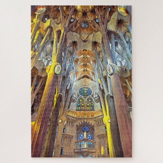 Sagrada Familia. Interior. View 29. Jigsaw Puzzle (Vertical)