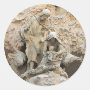 Sagrada Familia sculptures Classic Round Sticker