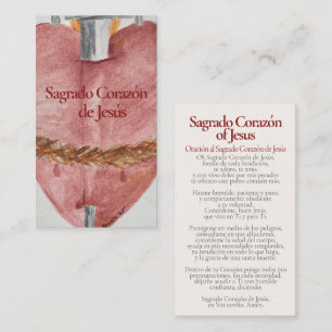 Sagrado Corazón de Jesús - Catholic Holy Card