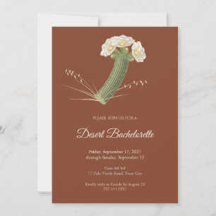 Saguaro Blossom Desert Bachelorette Invitation