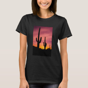 Saguaro cactus at sunrise, Arizona T-Shirt