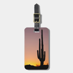 Saguaro Cactus at Sunset Luggage Tag