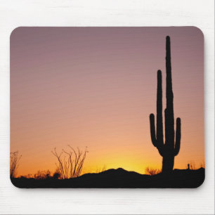 Saguaro Cactus at Sunset Mouse Pad
