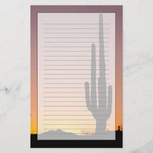 Saguaro Cactus at Sunset Stationery