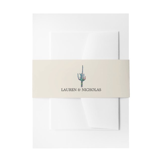 Saguaro Cactus Belly Band Invitation Belly Band (Front Example)