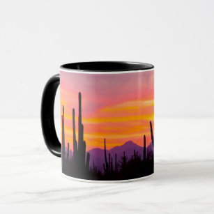 Saguaro Cactus Forest at Sunset Mug