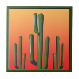 Saguaro Cactus Home Decor Tile