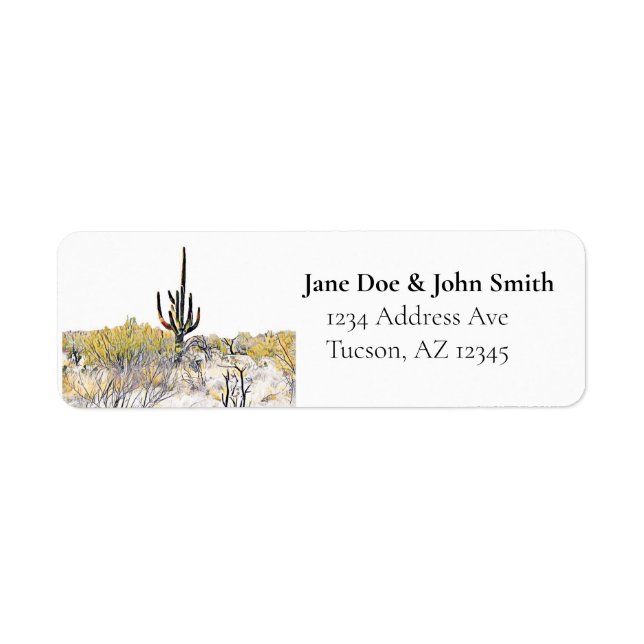 Saguaro Cactus Return Address Labels (Front)