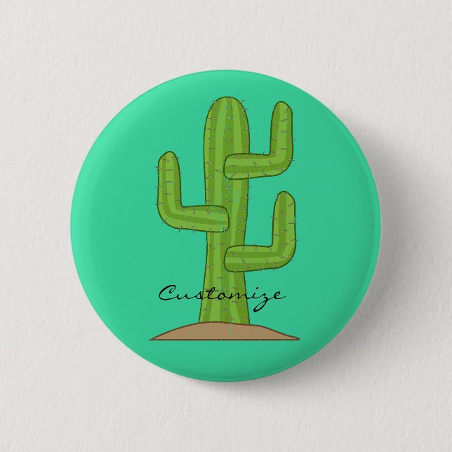 Saguaro Cactus Thunder_Cove 2 Inch Round Button (Front)