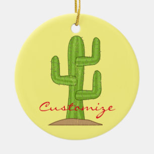 Saguaro Cactus Thunder_Cove Ceramic Ornament