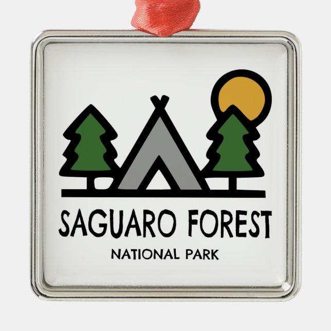 Saguaro Forest National Park Metal Ornament (Front)