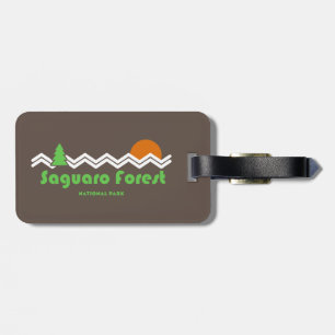 Saguaro Forest National Park Retro Luggage Tag