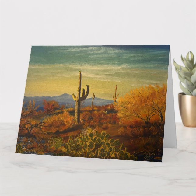 Saguaro in the Arizona Desert, by Gary Poling Card (Small Plant)