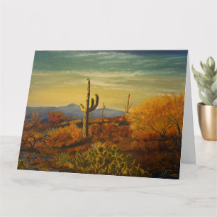 Saguaro in the Arizona Desert, by Gary Poling Card