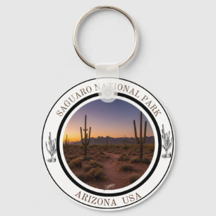 Saguaro National Park Arizona Desert Sunset  Keychain
