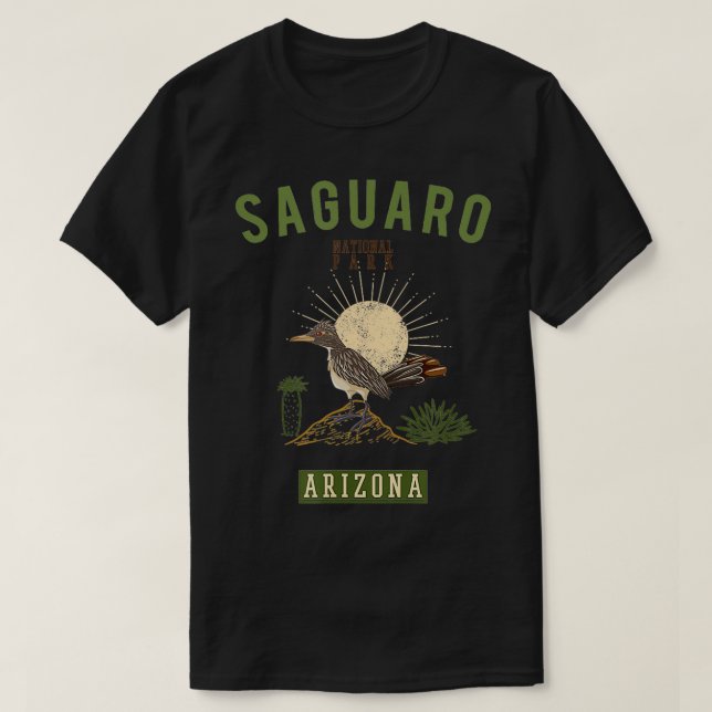 Saguaro National Park  Arizona Roadrunner  T-Shirt (Design Front)
