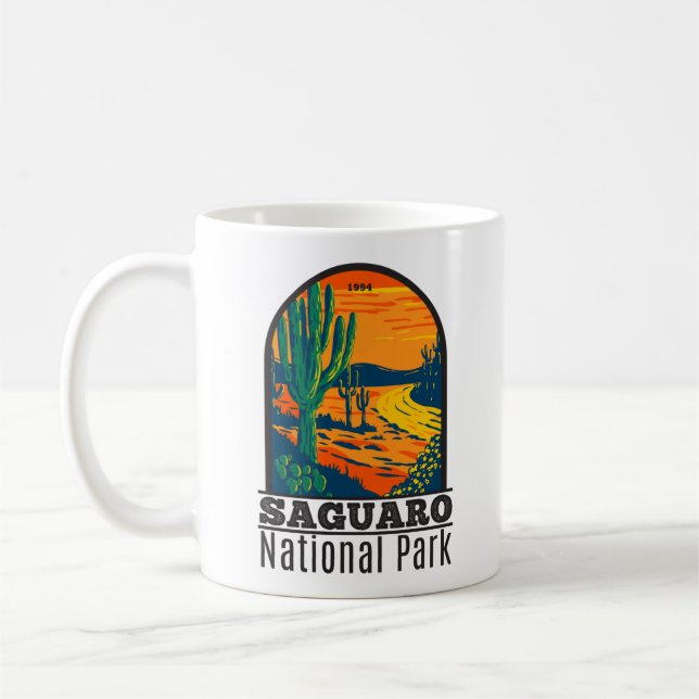 Saguaro National Park Arizona Vintage Coffee Mug (Left)