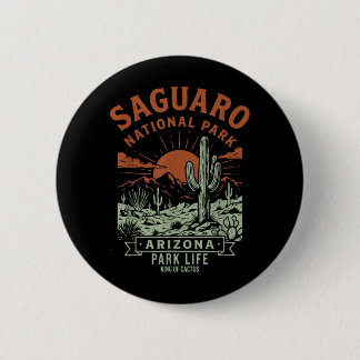 Saguaro National Park Arizona Vintage Design 2 Inch Round Button