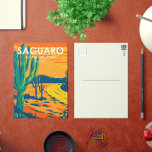 Saguaro National Park Arizona Vintage Postcard<br><div class="desc">Saguaro vector artwork design. The park is named for the large saguaro cactus,  native to its desert environment.</div>
