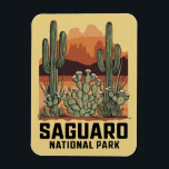 Saguaro National Park Cactus Magnet<br><div class="desc">Bring a piece of the desert to your fridge or workspace with the Saguaro National Park Cactus Magnet! Featuring a vibrant design of the iconic saguaro cacti, this magnet captures the beauty of the Sonoran Desert and Saguaro National Park. Whether you're showcasing it on your refrigerator, file cabinet, or any...</div>