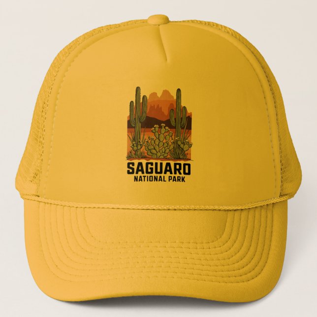 Saguaro National Park Cactus Trucker Hat (Front)