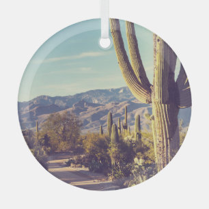 Saguaro National Park, scenic representation. Glass Ornament