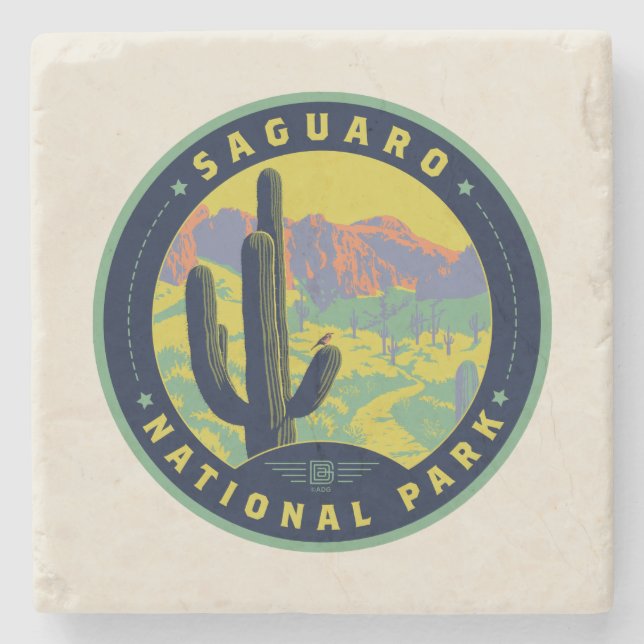 Saguaro National Park Stone Coaster (Front)