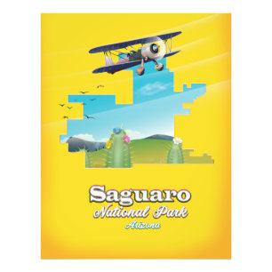 saguaro national park travel map photo print