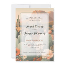 Saguaro & Sage Desert Botanical Wedding Invitation
