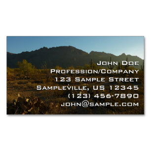 Saguaro Sunrise at Saguaro National Park Magnetic Business Card