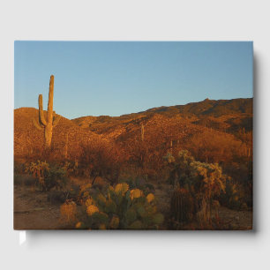 Saguaro Sunset I Arizona Desert Landscape Guest Book