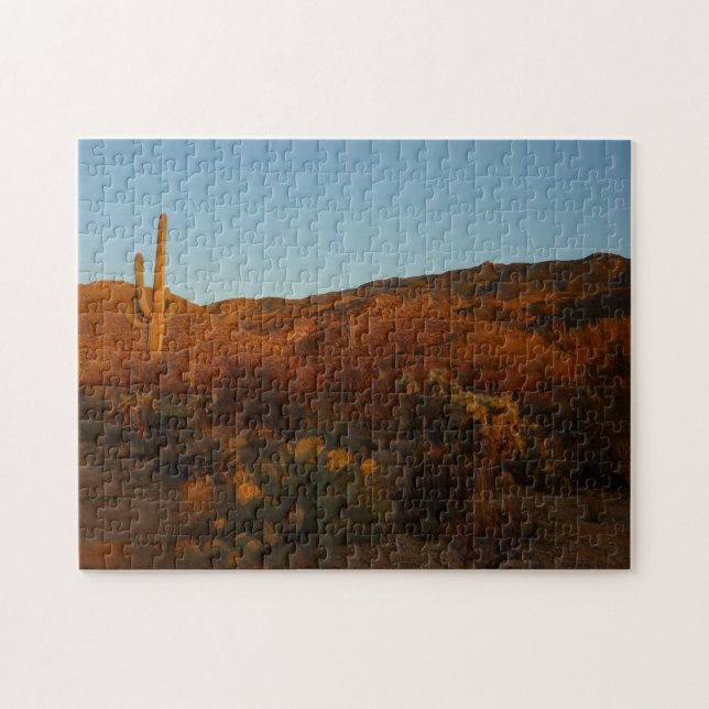 Saguaro Sunset I Arizona Desert Landscape Jigsaw Puzzle (Horizontal)