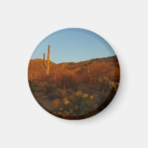 Saguaro Sunset I Arizona Desert Landscape Magnet