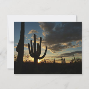 Saguaro Sunset II Arizona Desert Landscape Card