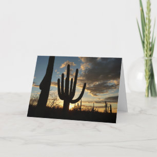 Saguaro Sunset II Arizona Desert Landscape Card
