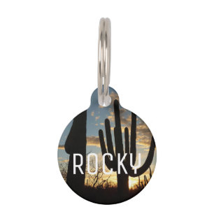 Saguaro Sunset II Arizona Desert Landscape Pet Tag