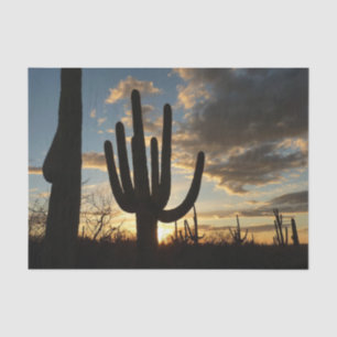 Saguaro Sunset II Arizona Desert Landscape Tissue Paper