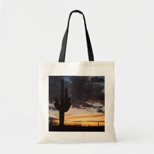 Saguaro Sunset III Arizona Desert Landscape Tote Bag
