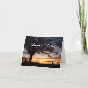 Saguaro Sunset III Thank You Card