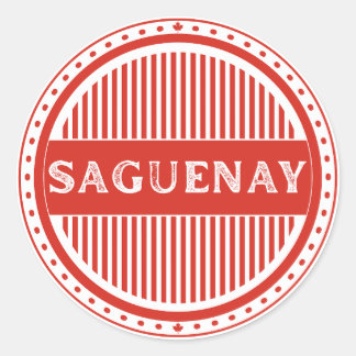 Saguenay City Pride Emblem – Canadian Identity Classic Round Sticker
