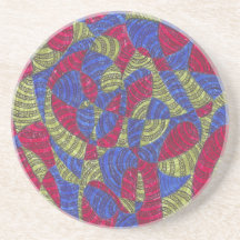 Sahar | Colorful Abstract Hand-Drawn  Coasters