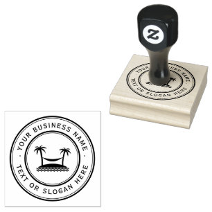 SAHARA Custom Business Logo Large  Rubber Stamp