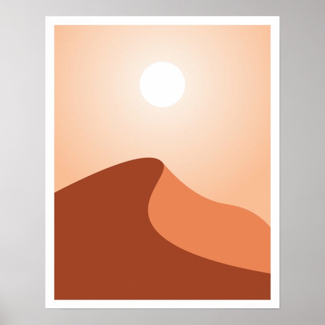 Sahara Desert Minimalist Art Poster (Front)