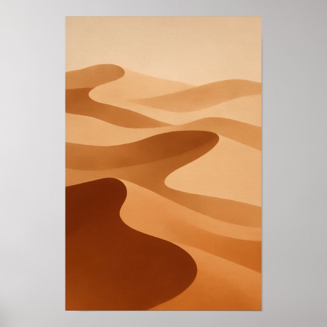 Sahara Dunes Neutral Wall Art Poster (Front)