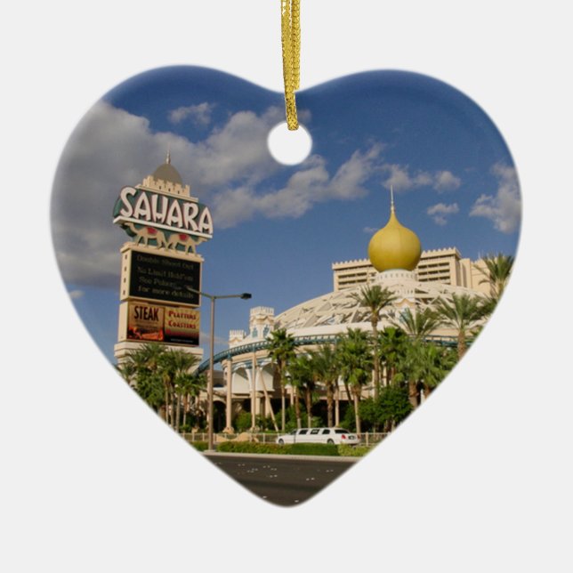 Sahara Hotel Las Vegas Ceramic Ornament (Front)