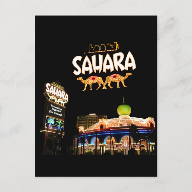 Sahara Las Vegas Compilation Postcard (Front)