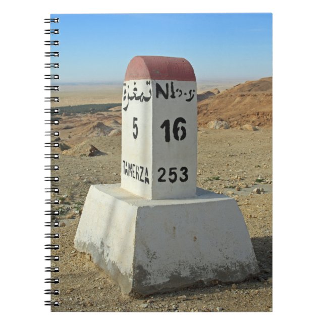 Sahara milestone, Tunisia Notebook (Front)